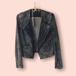 Romeo & Juliet Couture Denim Studded Jean Jacket